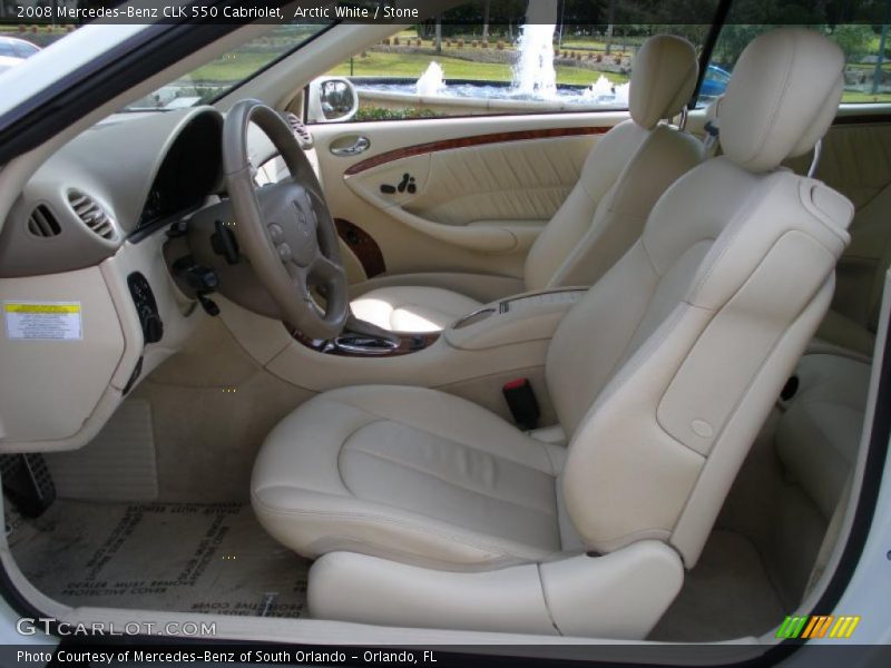 Arctic White / Stone 2008 Mercedes-Benz CLK 550 Cabriolet