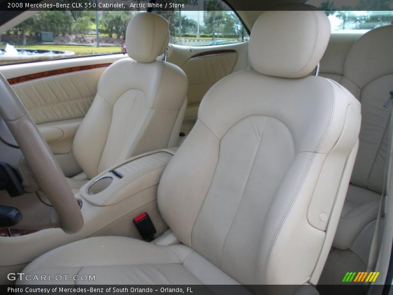 Arctic White / Stone 2008 Mercedes-Benz CLK 550 Cabriolet