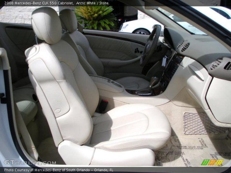 Arctic White / Stone 2008 Mercedes-Benz CLK 550 Cabriolet