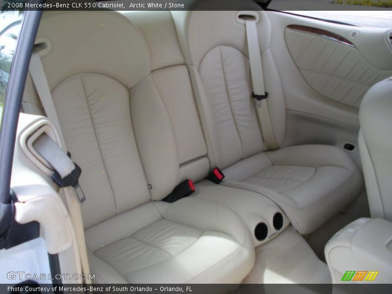 Arctic White / Stone 2008 Mercedes-Benz CLK 550 Cabriolet