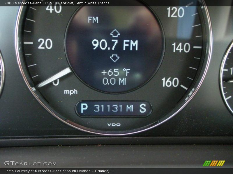 Arctic White / Stone 2008 Mercedes-Benz CLK 550 Cabriolet