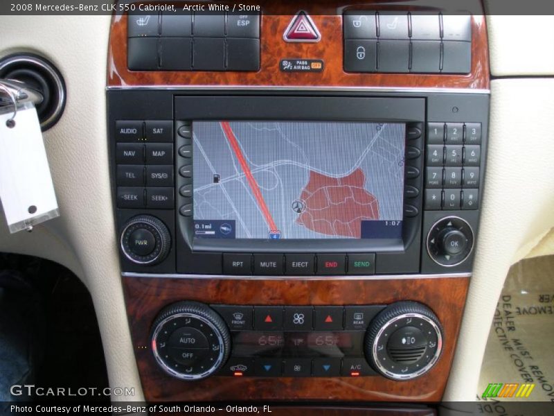 Arctic White / Stone 2008 Mercedes-Benz CLK 550 Cabriolet