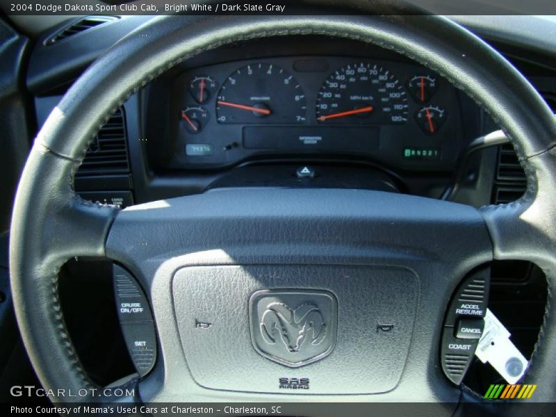 Bright White / Dark Slate Gray 2004 Dodge Dakota Sport Club Cab