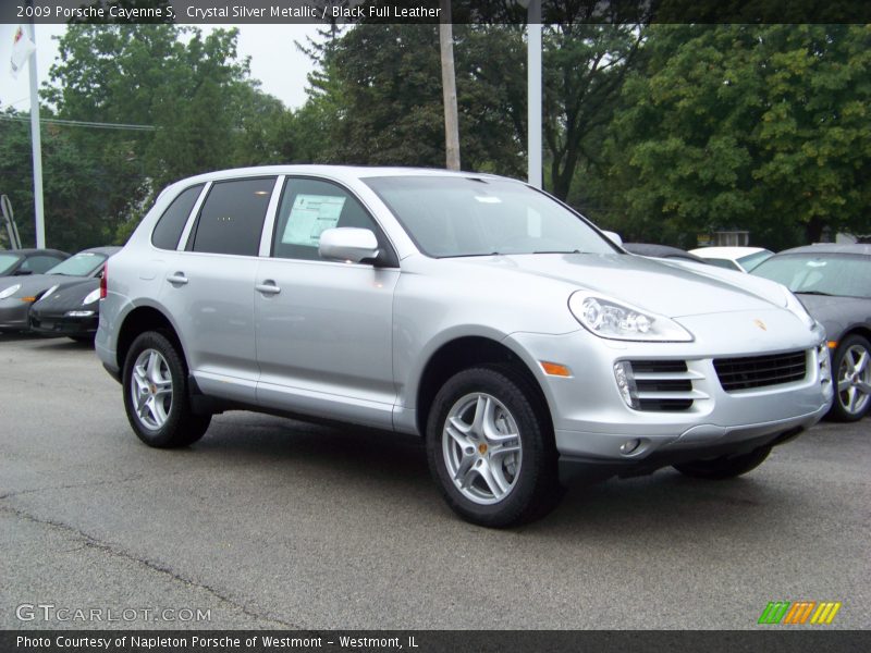 Crystal Silver Metallic / Black Full Leather 2009 Porsche Cayenne S