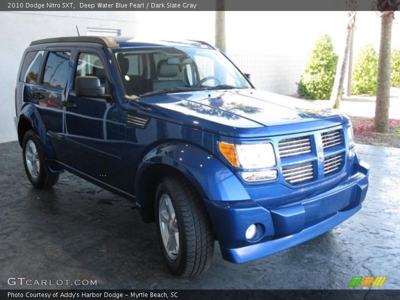 Deep Water Blue Pearl / Dark Slate Gray 2010 Dodge Nitro SXT
