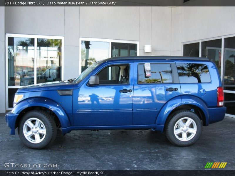 Deep Water Blue Pearl / Dark Slate Gray 2010 Dodge Nitro SXT