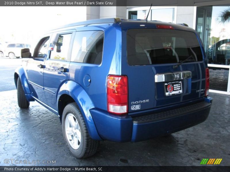 Deep Water Blue Pearl / Dark Slate Gray 2010 Dodge Nitro SXT