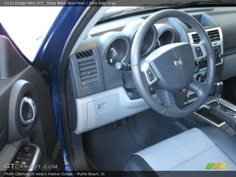 Deep Water Blue Pearl / Dark Slate Gray 2010 Dodge Nitro SXT