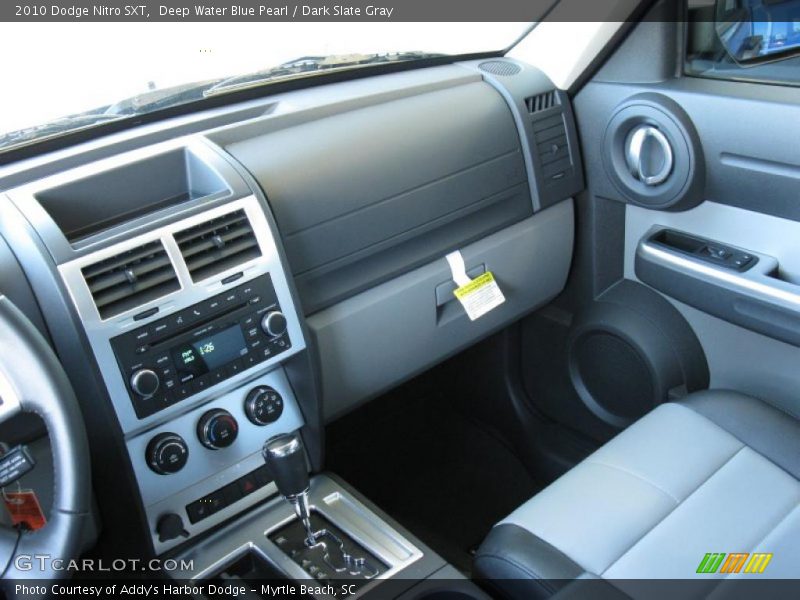 Deep Water Blue Pearl / Dark Slate Gray 2010 Dodge Nitro SXT
