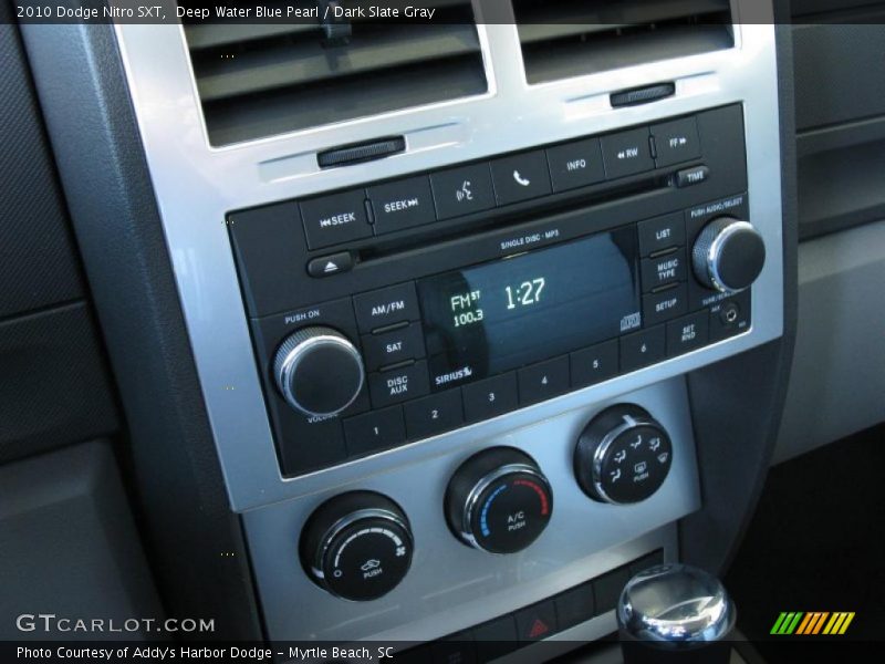 Deep Water Blue Pearl / Dark Slate Gray 2010 Dodge Nitro SXT