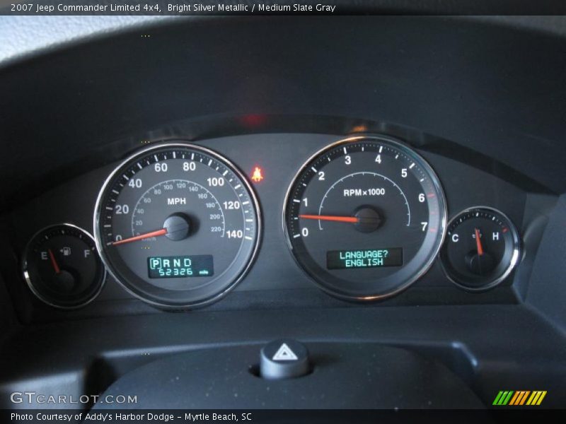 Bright Silver Metallic / Medium Slate Gray 2007 Jeep Commander Limited 4x4