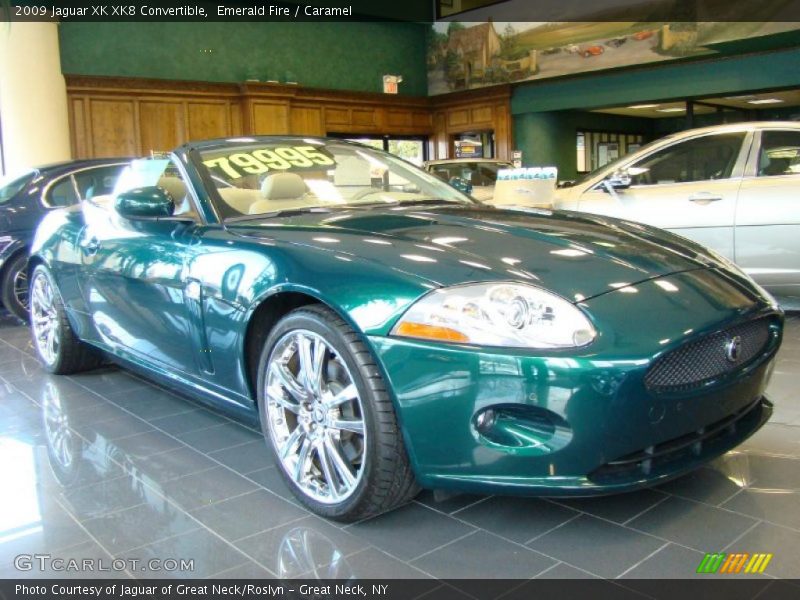 Emerald Fire / Caramel 2009 Jaguar XK XK8 Convertible