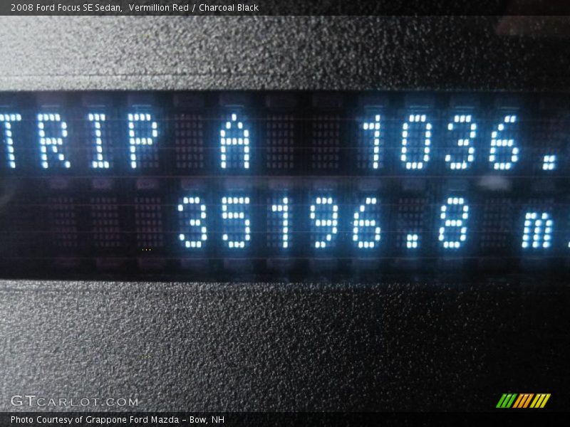 Vermillion Red / Charcoal Black 2008 Ford Focus SE Sedan