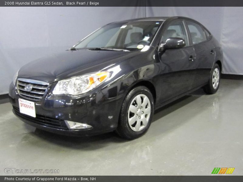 Black Pearl / Beige 2008 Hyundai Elantra GLS Sedan