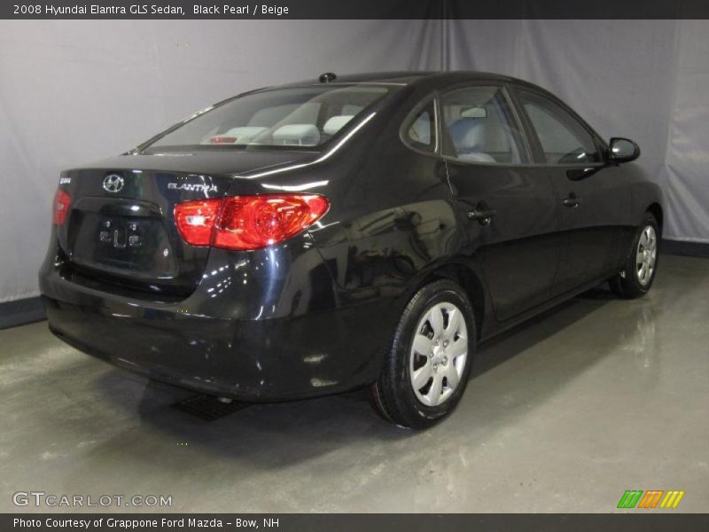 Black Pearl / Beige 2008 Hyundai Elantra GLS Sedan
