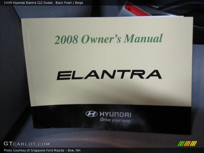 Black Pearl / Beige 2008 Hyundai Elantra GLS Sedan