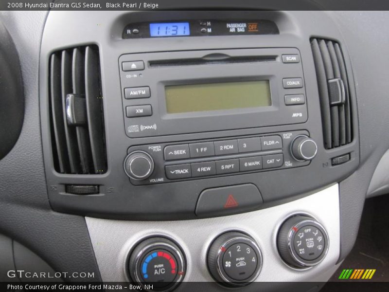 Black Pearl / Beige 2008 Hyundai Elantra GLS Sedan