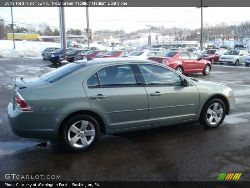 Moss Green Metallic / Medium Light Stone 2009 Ford Fusion SE V6