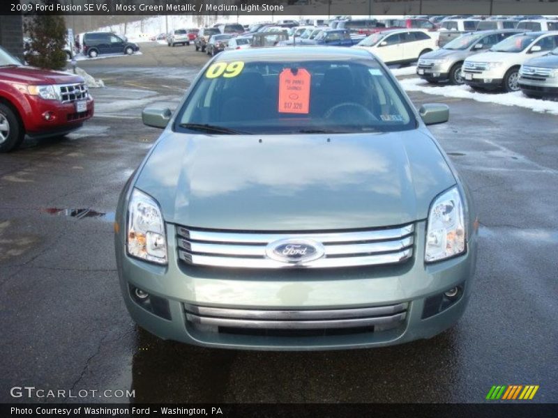 Moss Green Metallic / Medium Light Stone 2009 Ford Fusion SE V6
