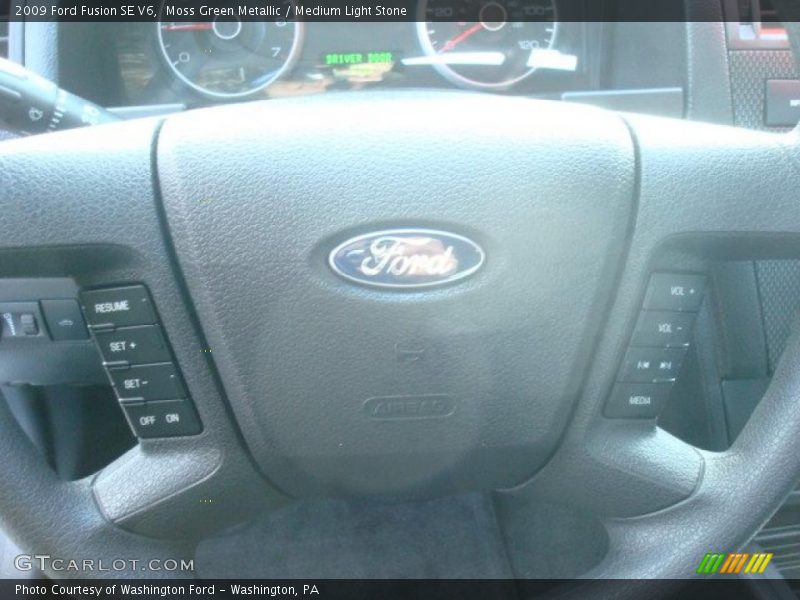 Moss Green Metallic / Medium Light Stone 2009 Ford Fusion SE V6