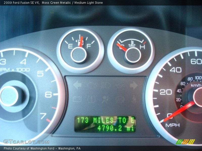 Moss Green Metallic / Medium Light Stone 2009 Ford Fusion SE V6