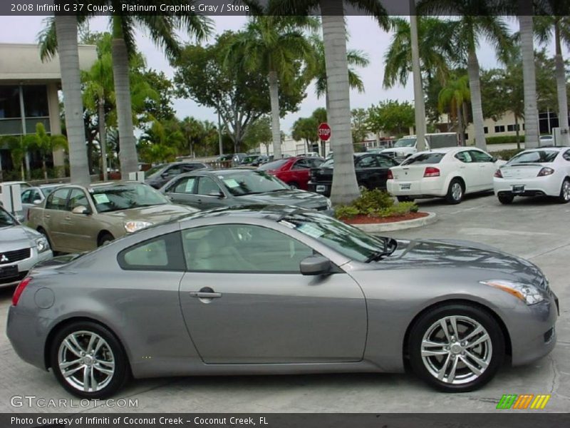 Platinum Graphite Gray / Stone 2008 Infiniti G 37 Coupe