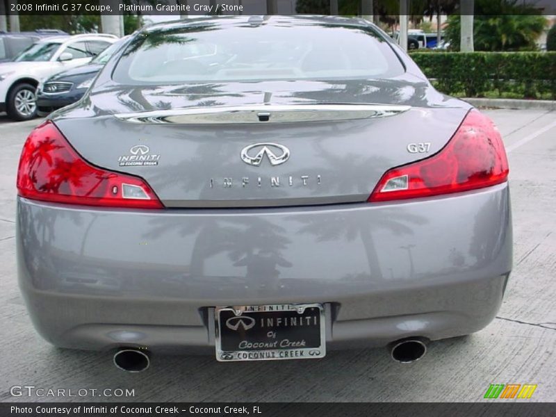 Platinum Graphite Gray / Stone 2008 Infiniti G 37 Coupe