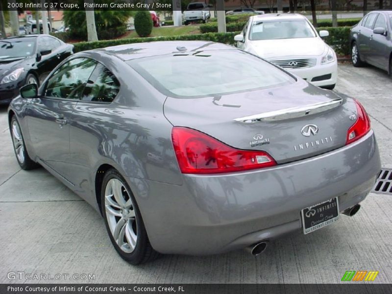 Platinum Graphite Gray / Stone 2008 Infiniti G 37 Coupe