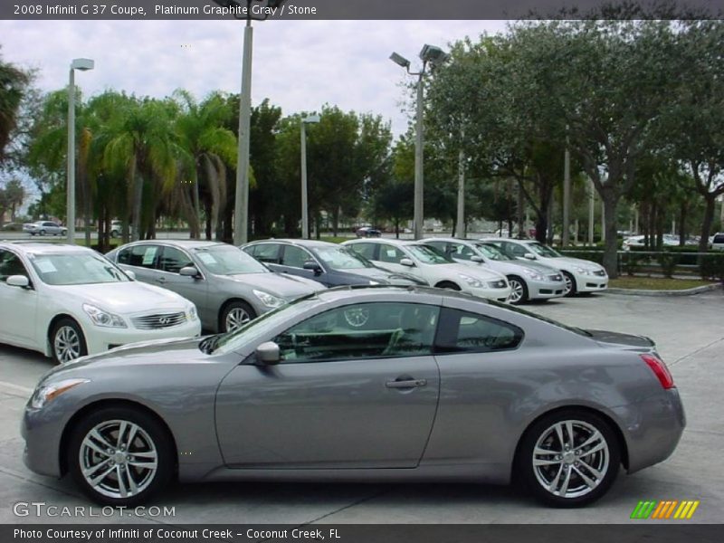Platinum Graphite Gray / Stone 2008 Infiniti G 37 Coupe