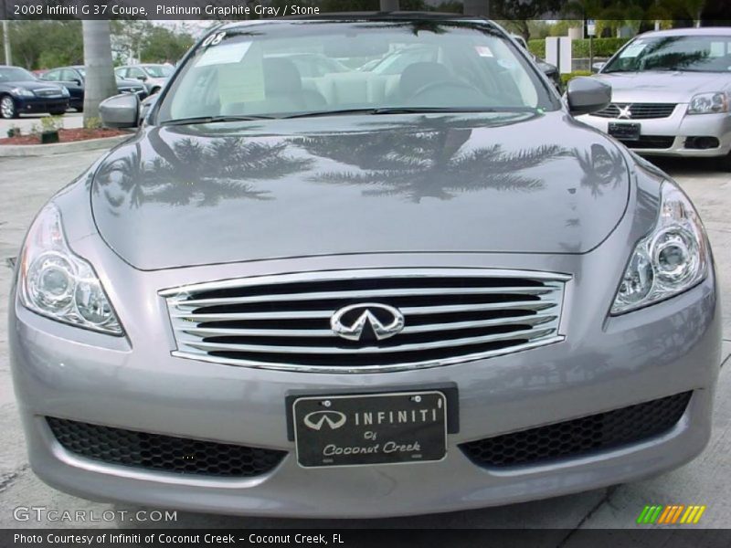 Platinum Graphite Gray / Stone 2008 Infiniti G 37 Coupe