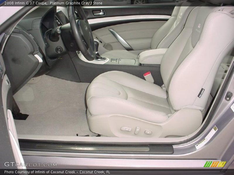 Platinum Graphite Gray / Stone 2008 Infiniti G 37 Coupe