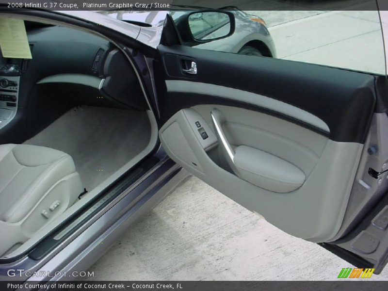 Platinum Graphite Gray / Stone 2008 Infiniti G 37 Coupe