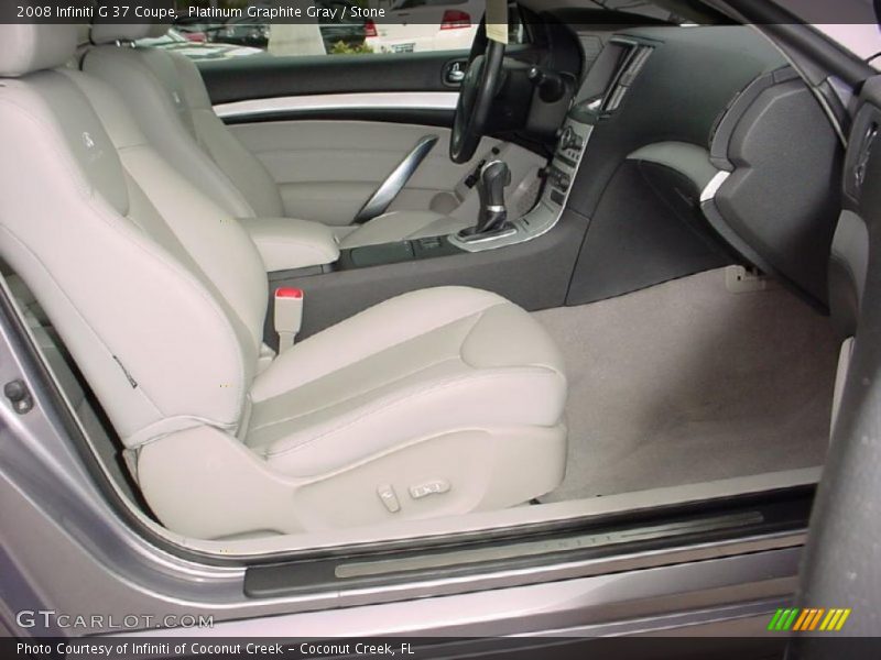 Platinum Graphite Gray / Stone 2008 Infiniti G 37 Coupe