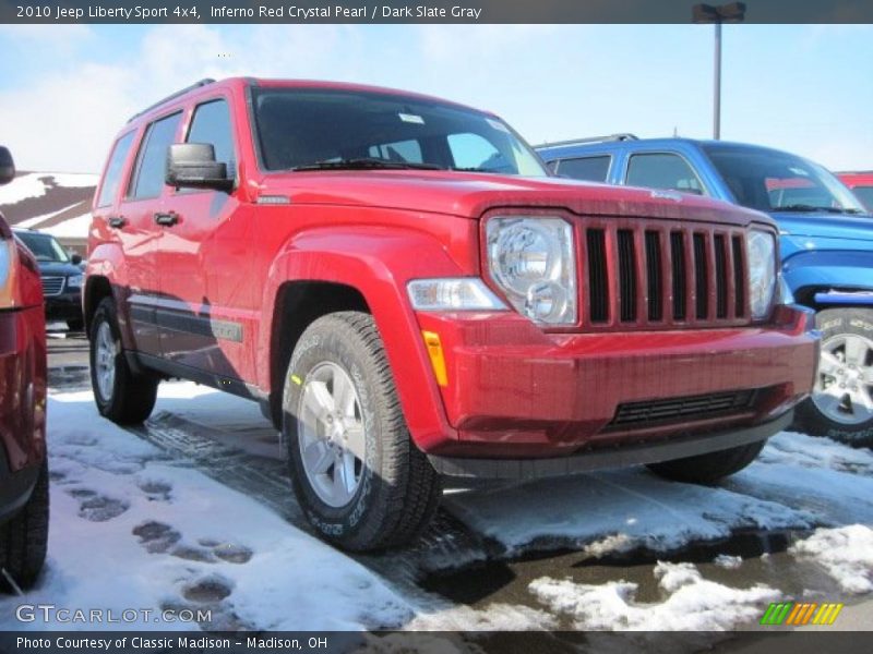 Inferno Red Crystal Pearl / Dark Slate Gray 2010 Jeep Liberty Sport 4x4