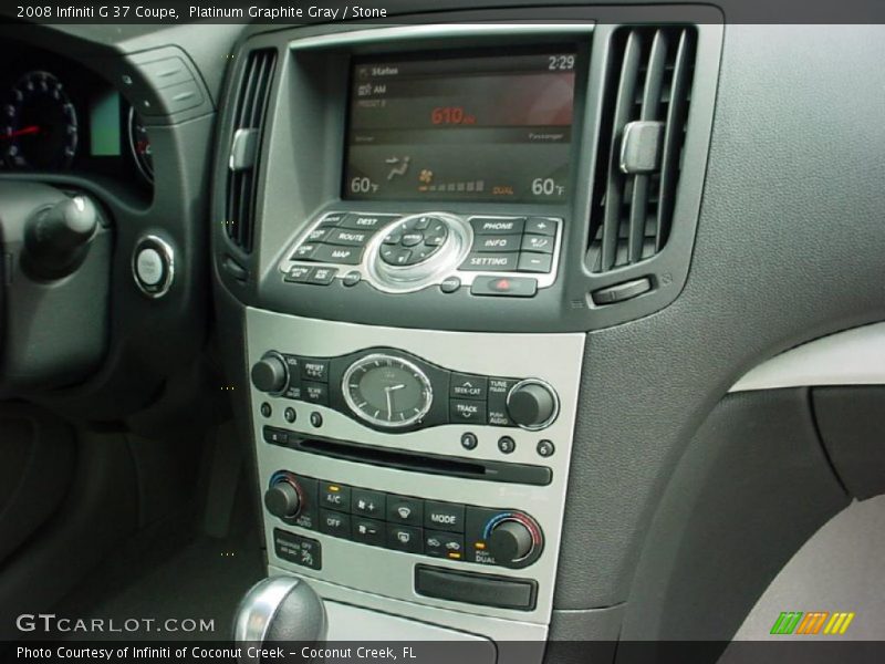 Platinum Graphite Gray / Stone 2008 Infiniti G 37 Coupe