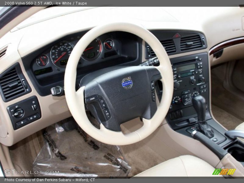 Ice White / Taupe 2008 Volvo S60 2.5T AWD