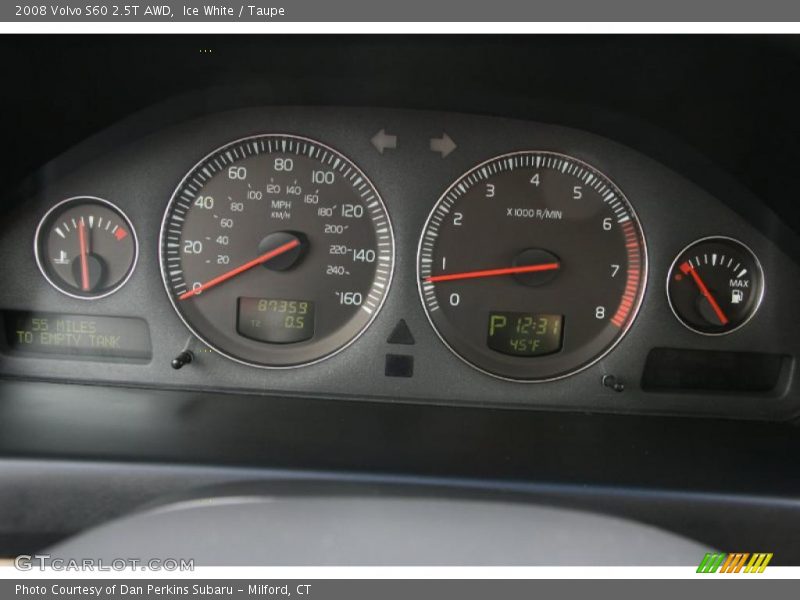 Ice White / Taupe 2008 Volvo S60 2.5T AWD