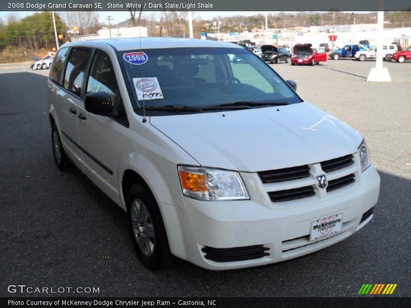 Stone White / Dark Slate/Light Shale 2008 Dodge Grand Caravan SE