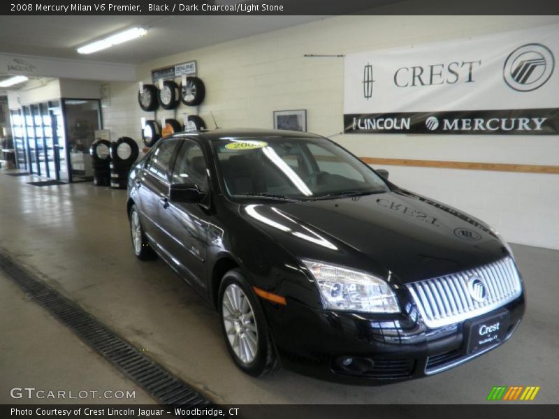 Black / Dark Charcoal/Light Stone 2008 Mercury Milan V6 Premier