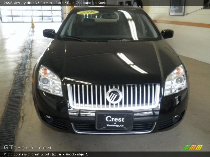 Black / Dark Charcoal/Light Stone 2008 Mercury Milan V6 Premier