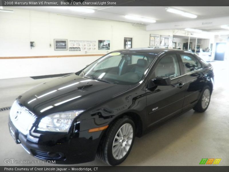 Black / Dark Charcoal/Light Stone 2008 Mercury Milan V6 Premier