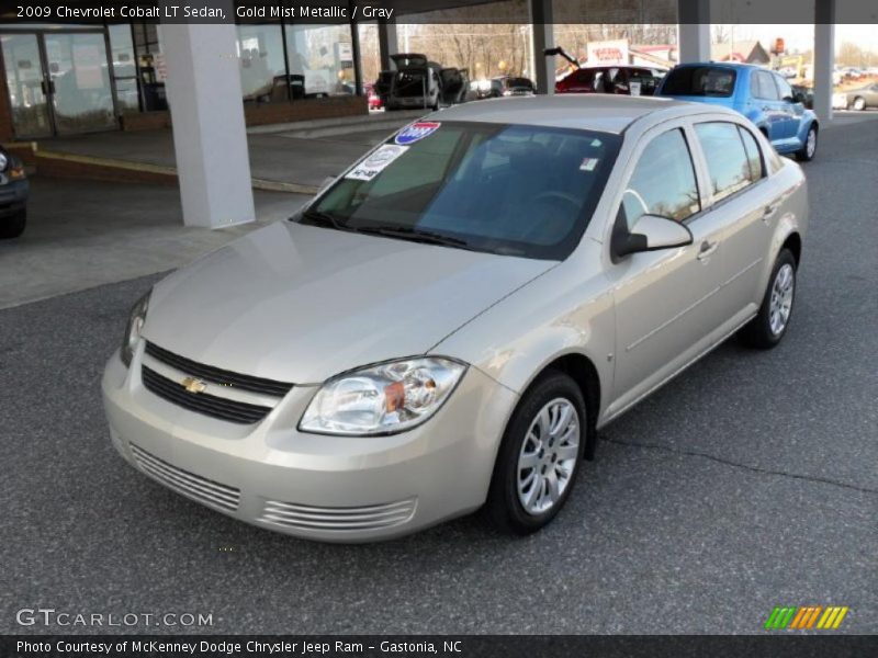 Gold Mist Metallic / Gray 2009 Chevrolet Cobalt LT Sedan