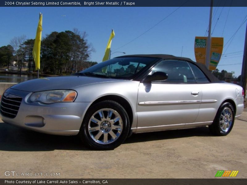 Bright Silver Metallic / Taupe 2004 Chrysler Sebring Limited Convertible