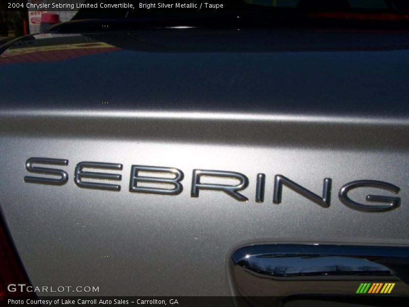 Bright Silver Metallic / Taupe 2004 Chrysler Sebring Limited Convertible