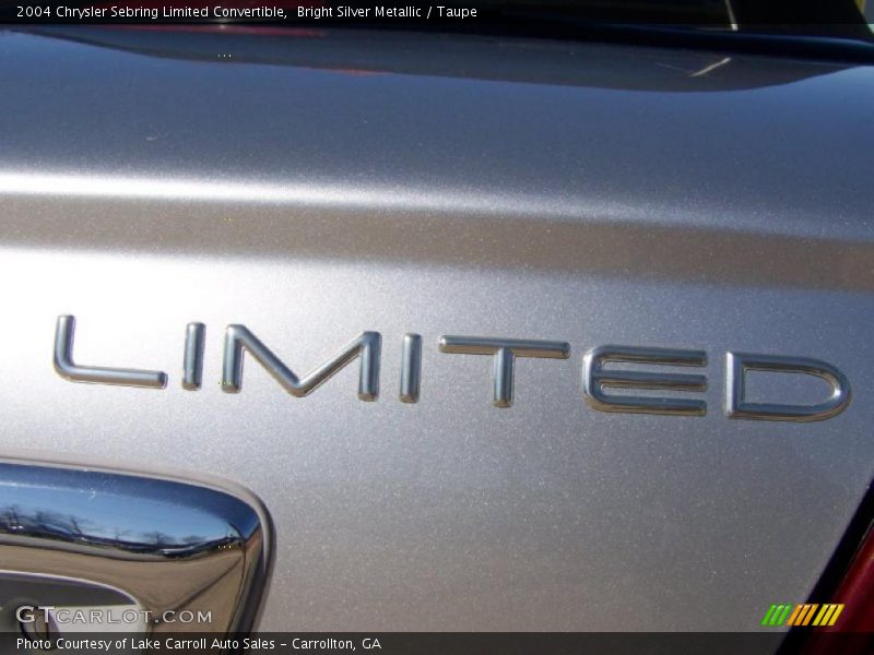 Bright Silver Metallic / Taupe 2004 Chrysler Sebring Limited Convertible