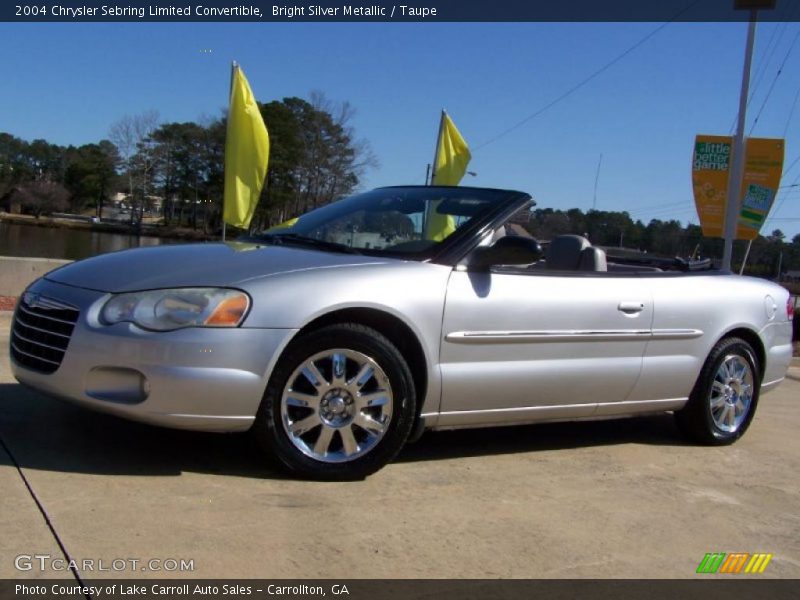 Bright Silver Metallic / Taupe 2004 Chrysler Sebring Limited Convertible