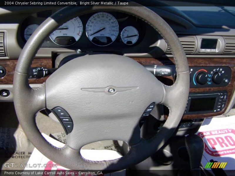 Bright Silver Metallic / Taupe 2004 Chrysler Sebring Limited Convertible