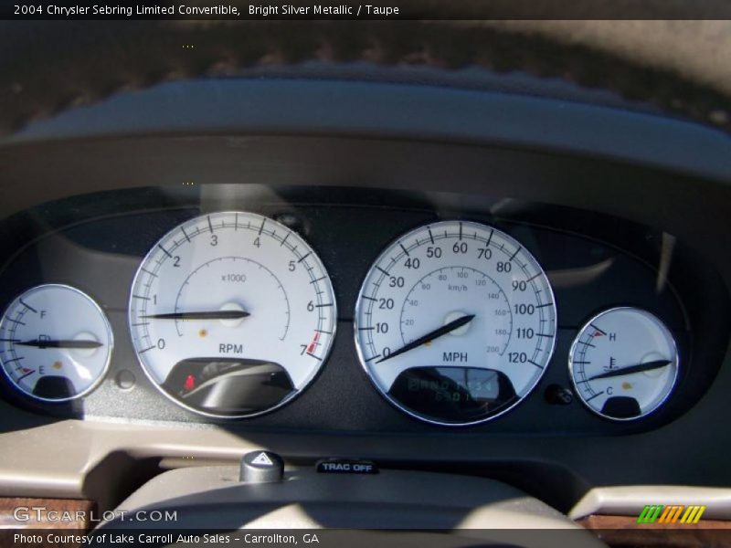 Bright Silver Metallic / Taupe 2004 Chrysler Sebring Limited Convertible
