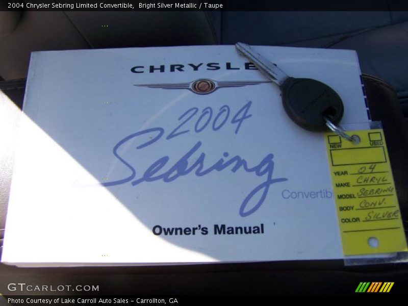 Bright Silver Metallic / Taupe 2004 Chrysler Sebring Limited Convertible