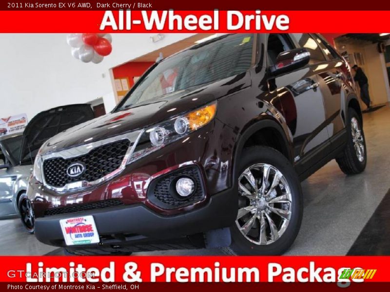 Dark Cherry / Black 2011 Kia Sorento EX V6 AWD